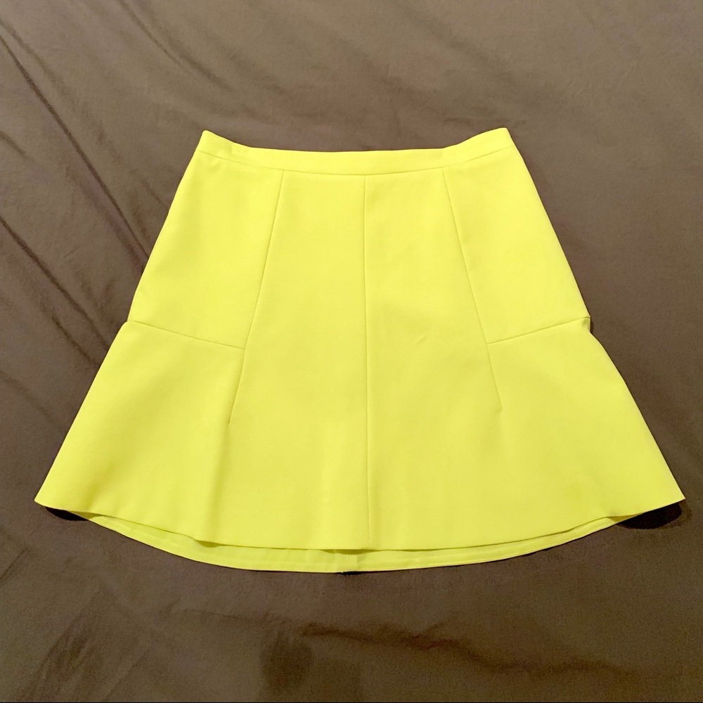 Jcrew neon yellow mini skirt